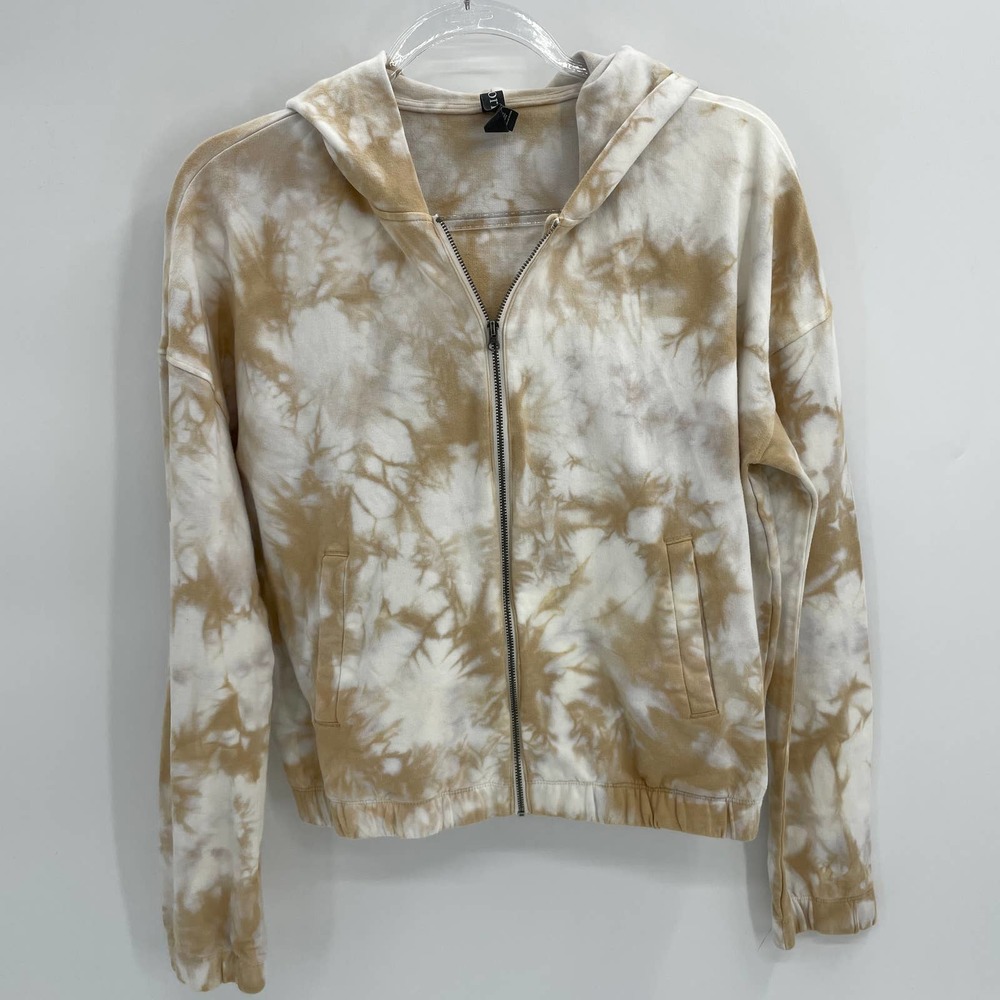 VUORI Laguna Full Zip Hoodie Tan Tie Dye Womens Small